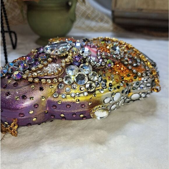 NWT Swarovski Crystal Blingy Clam Shell Bag - Picture 5 of 17